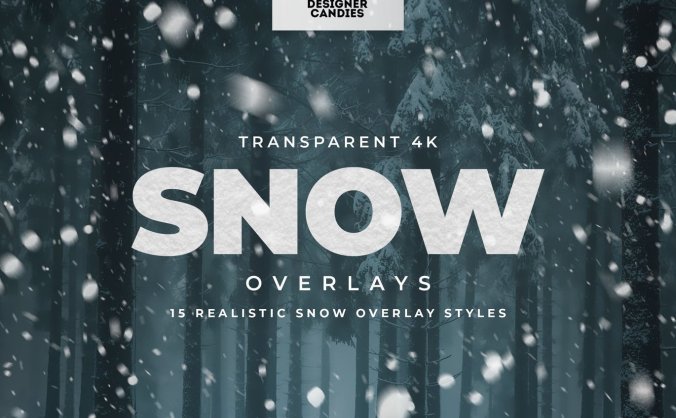 15个逼真的冬季下雪天气背景素材集合