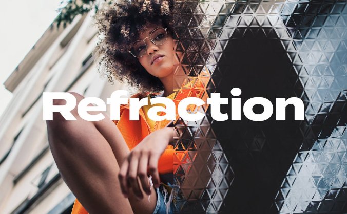 高品质时尚玻璃折射背景底纹纹理PSD素材