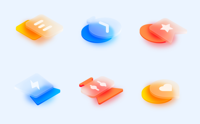 漂亮优雅的毛玻璃图标设计教程