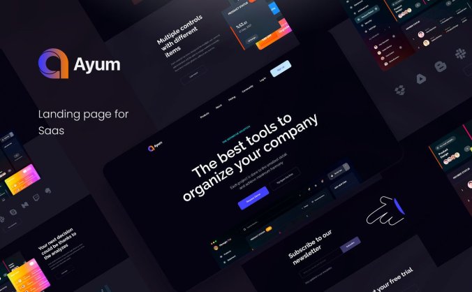 软件服务（SaaS）Figma格式网页UI界面素材