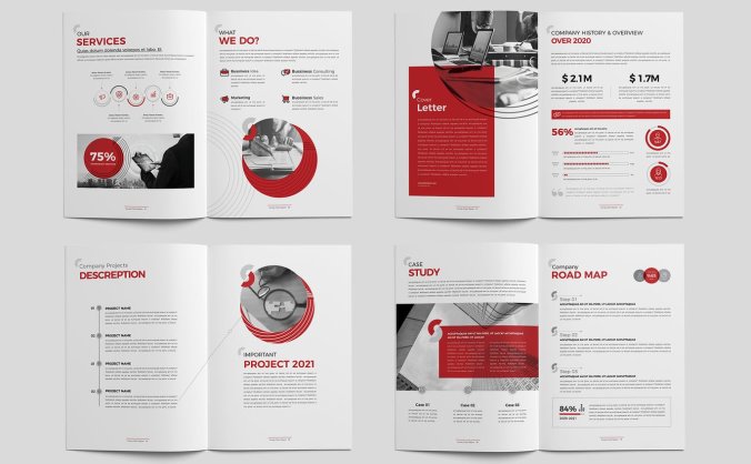 高品质时尚宣传册杂志房地产楼书VI设计模板