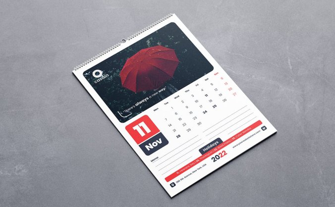 最美新年挂历日历PSD模板