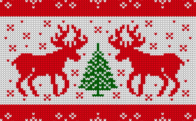 无缝针织高品质质感新年圣诞节矢量纹理背景