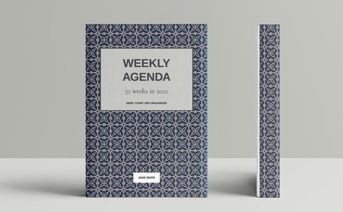 干净优雅新年日历台历每日计划表设计模板