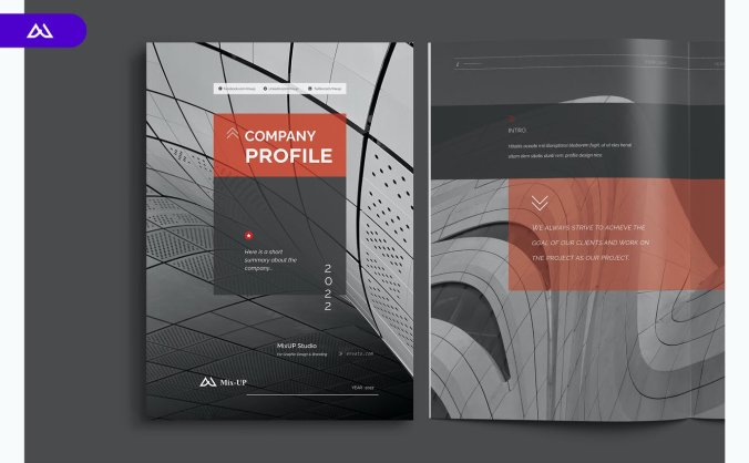 经典红黑配色品牌手册VI画册设计模板