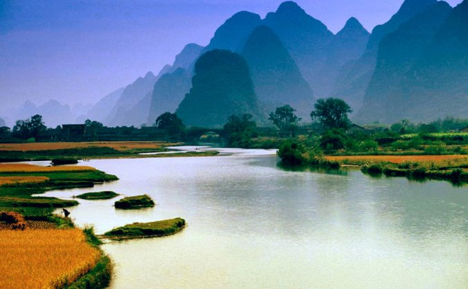 PS色彩平衡工具修复偏蓝风景照片