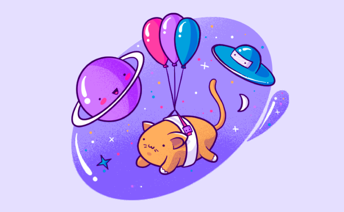 用PS绘制可爱喵星人噪点插画