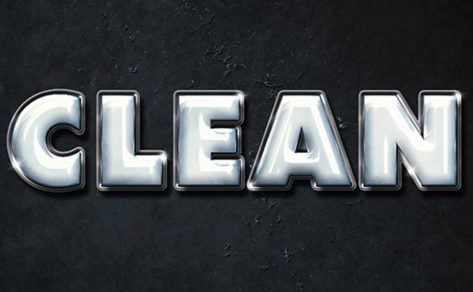 Photoshop制作高反光瓷质文字