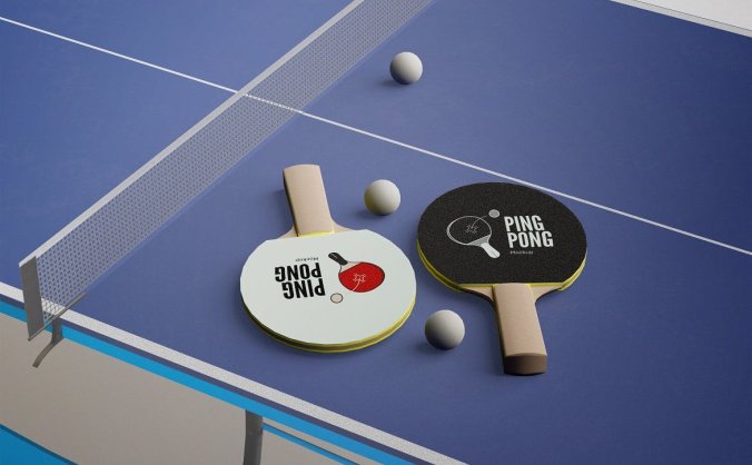 少见的乒乓球拍相关产品PSD样机模型