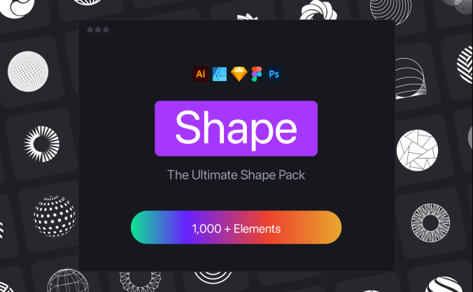 1272个矢量形状素材包,做LOGO设计灵感首选