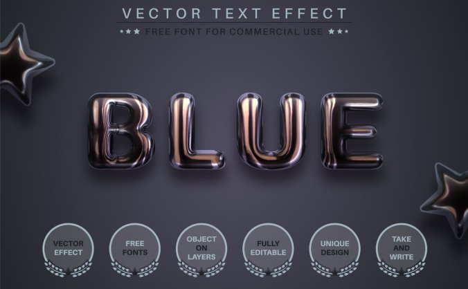 一键生成AI暗色金属文字样式矢量效果