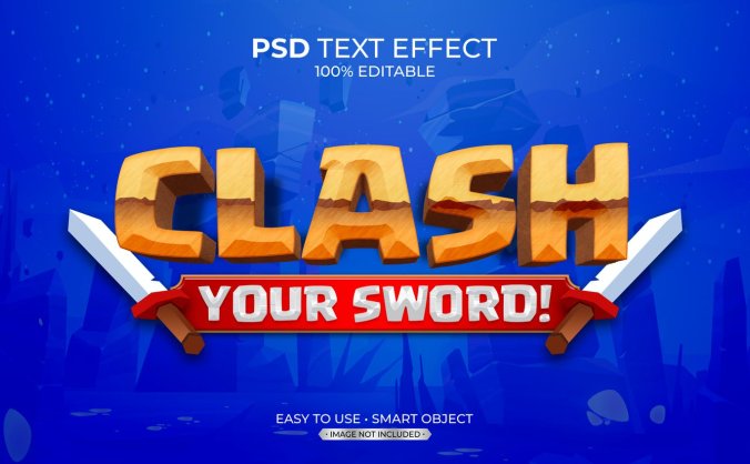 皇室战争游戏字体特效PSD样式