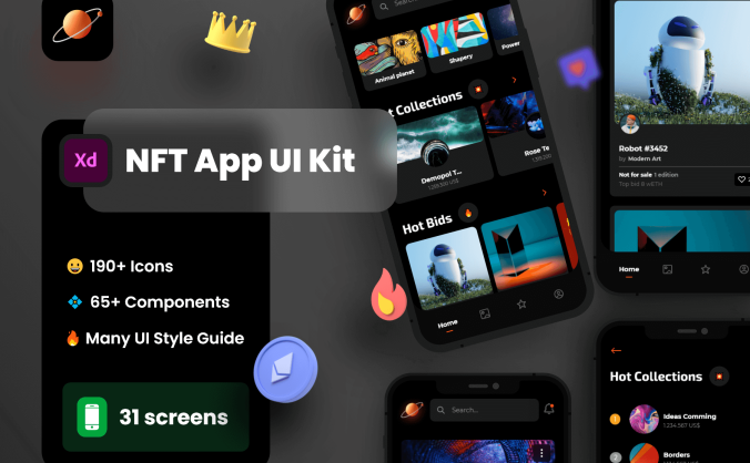 31个高品质稀有黑色绚丽UI界面