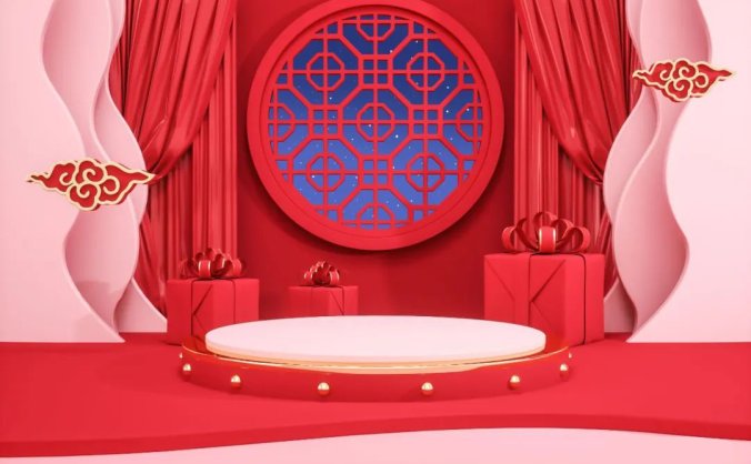 100+国潮风精致C4D场景模型,史诗级大合集来了!