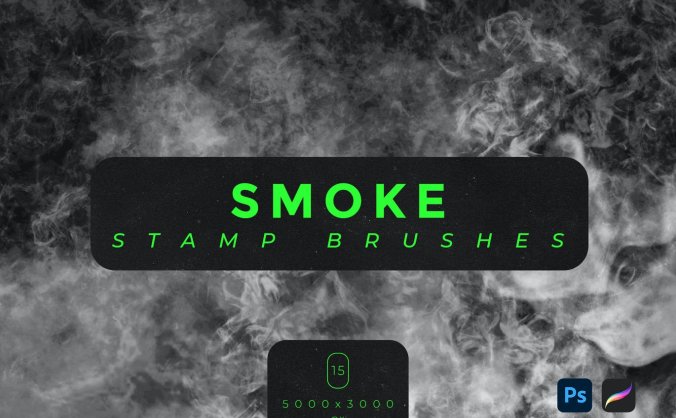 15个高端逼真的烟雾笔刷素材包