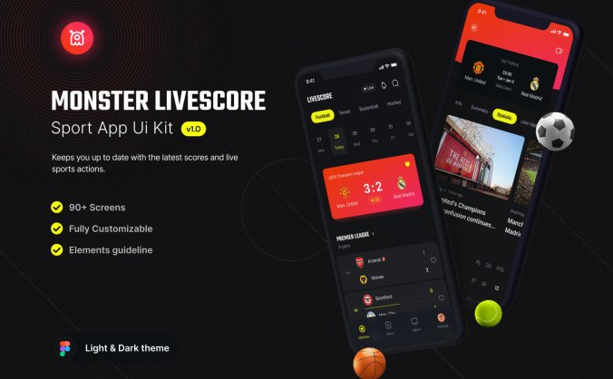 90个红色足球体育运动比分比赛APP UI界面