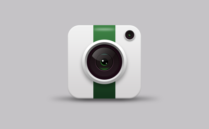 PS绘制立体双镜头相机APP图标