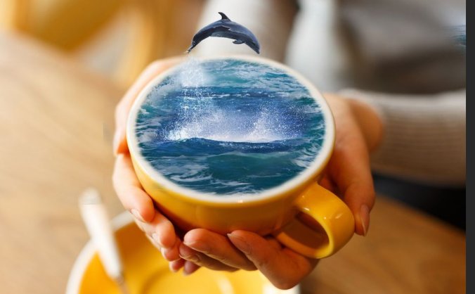 合成教程：用PS合成创意杯中海洋效果