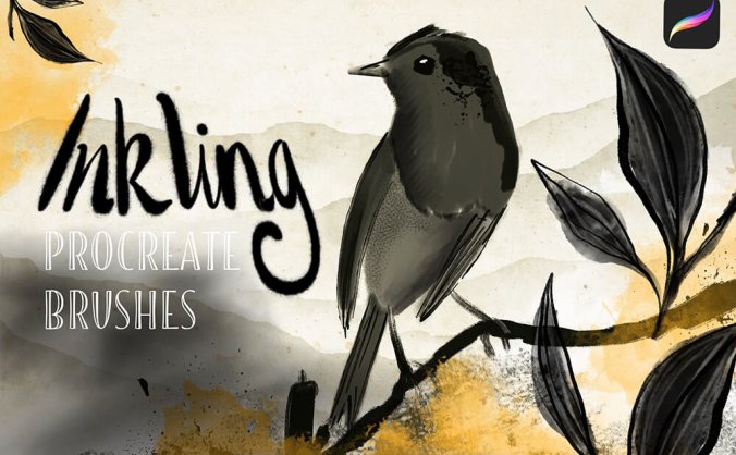 浓郁中国风墨水系列Procreate笔刷素材