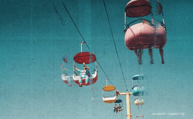 一键生成质感复古风图片PS动作效果