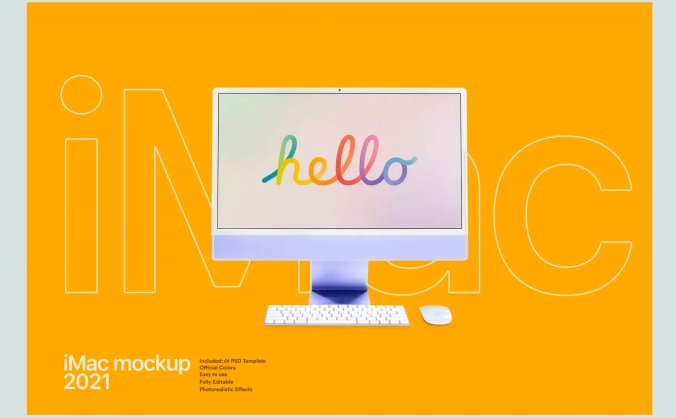 iMac苹果一体机电脑样机