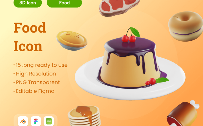 15个小吃饮食主题类3D模型