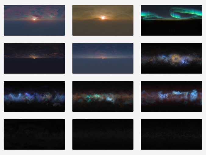 20张GSG宇宙太空HDRI合集