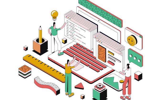 各种主题的2.5D等距插图集合