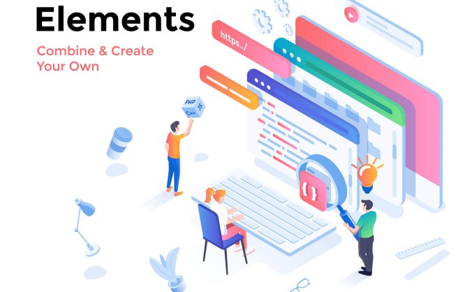 可用做APP开机引导界面的2.5d风格商业插画