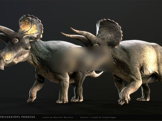 16个不同类别恐龙模型史前动物C4D模型