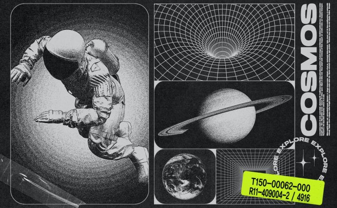 细节满满线框立体几何抽象图形矢量素材包