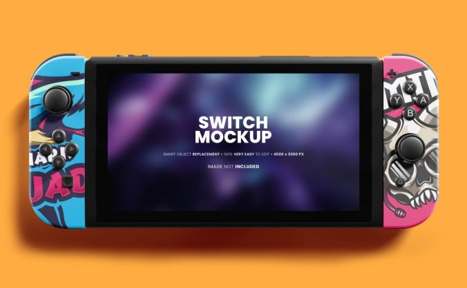 任天堂Switch游戏机外观设计样机PSD模型