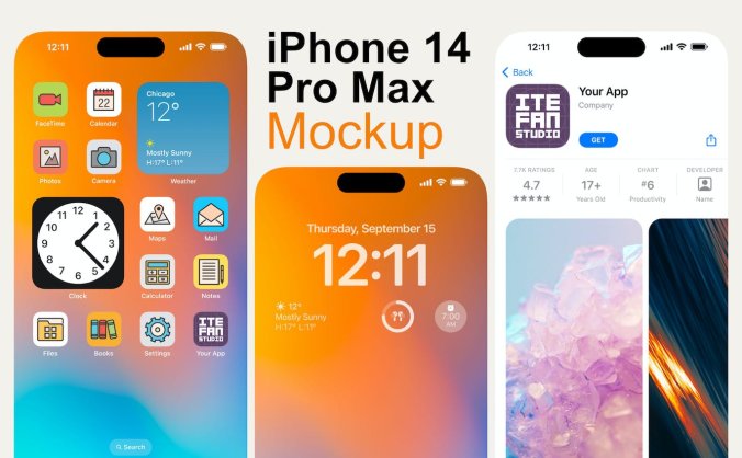 iOS 16 APP图标模版素材（PSD）