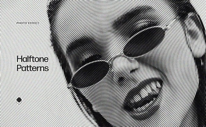 高端时尚半调图案照片效果PSD图层样式
