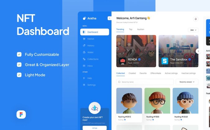 NFT产品网页后台管理UI界面（Figma）