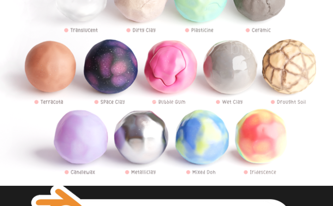 Blender节点黏土材质素材