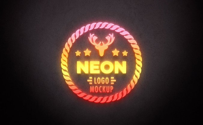 一键生成逼真绚丽霓虹灯渐变3D立体字设计PSD样式