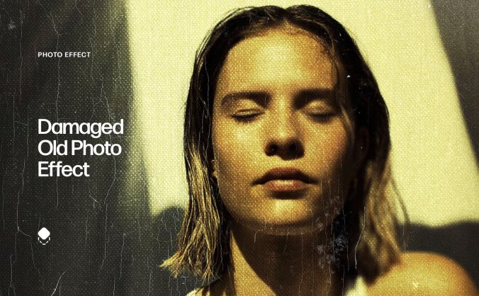 PS中一键将图片转换成损坏旧照片效果