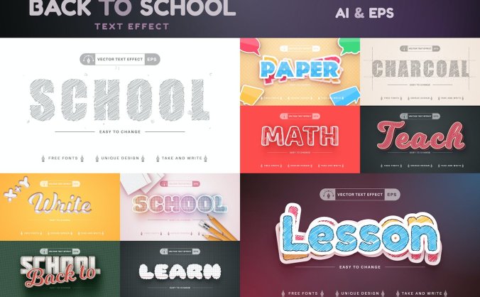 10个少见的可编辑AI文本字体样式