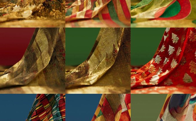 9个圣诞节面料布料RS材质球Redshift布料贴图