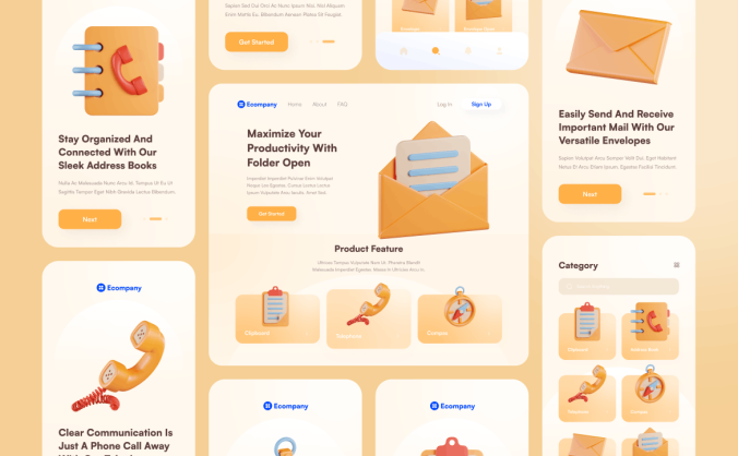 一套用途广泛的营销3D立体ICON素材包
