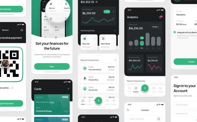 65个财务金融相关的移动APP UI Kit素材包