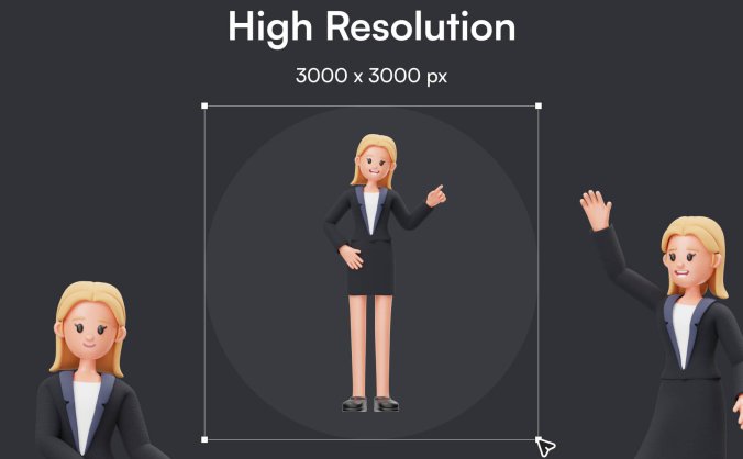 20个现成的女商人3D角色素材