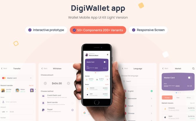 50个红紫色股票金融主题APP UI Kit界面素材包