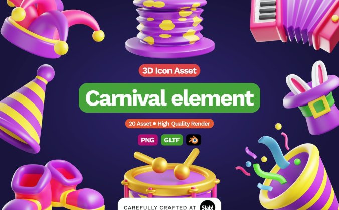 嘉年华节日活动3D图标