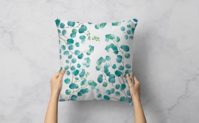 绿色清新的水彩植物JPG图片背景素材