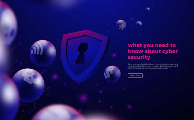 黑色安全网络图标插画素材包