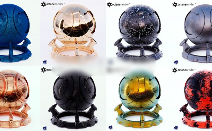 22种Octane材质球常用的OC材质球预设