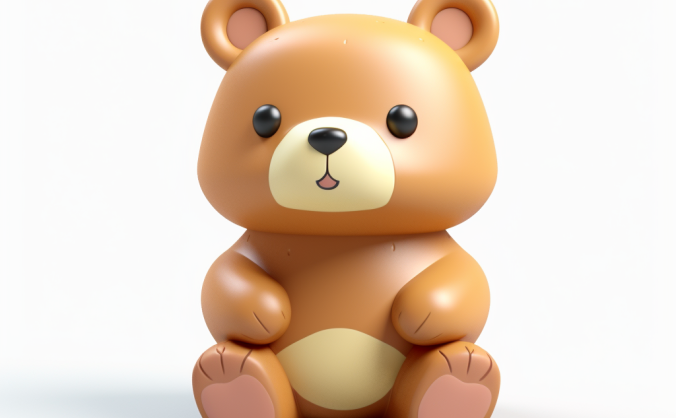 用Midjourney画了个小熊,3D动物随便画?