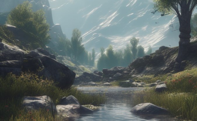 逼真宁静的风景照片效果